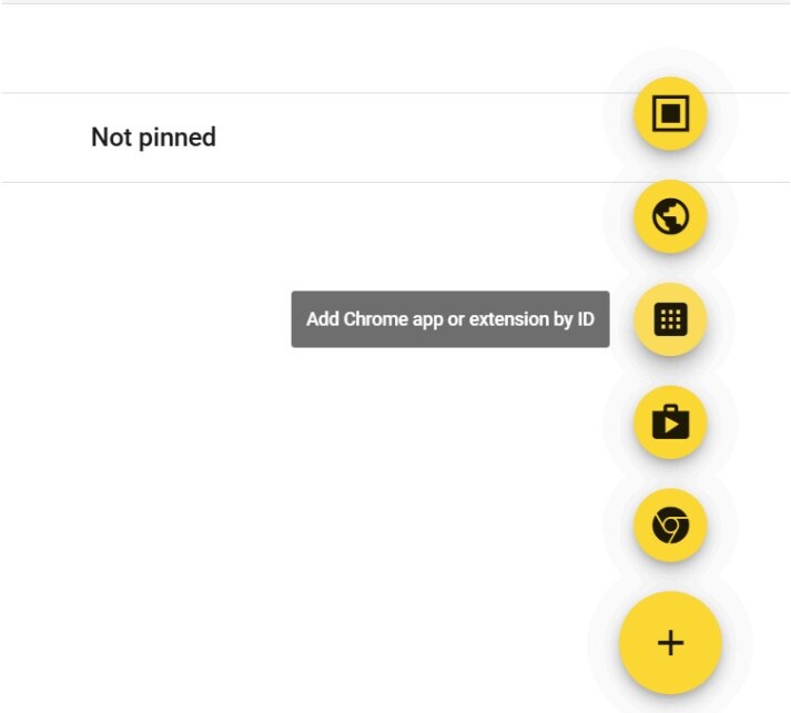 Add Chrome app or extension by ID option